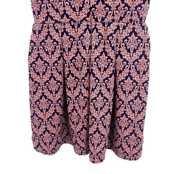 NWT Iska London Pink Purple Batik Collared Fit & Flare Dress Women UK 10 US 6 - Picture 6 of 9
